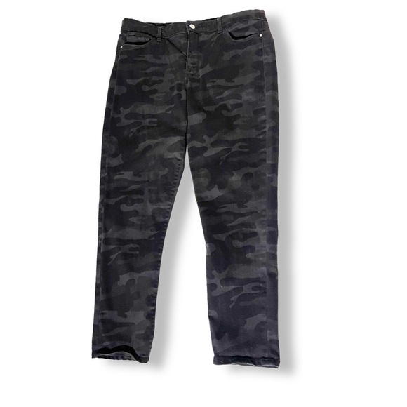 SANCTUARY Black Camouflage Skinny Ankle Jeans Size 12 - Picture 8 of 12